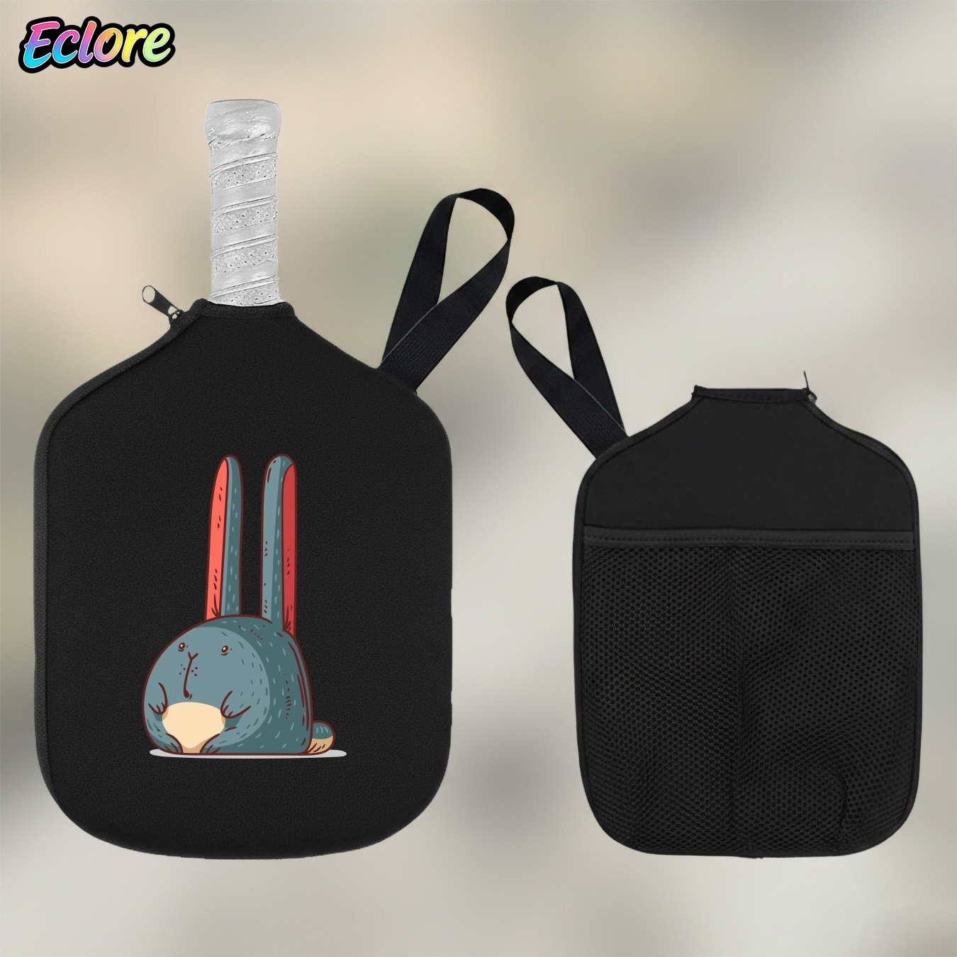 Table Tennis Table - Cute Rabbit Pickleball Paddle Bag, Durable
