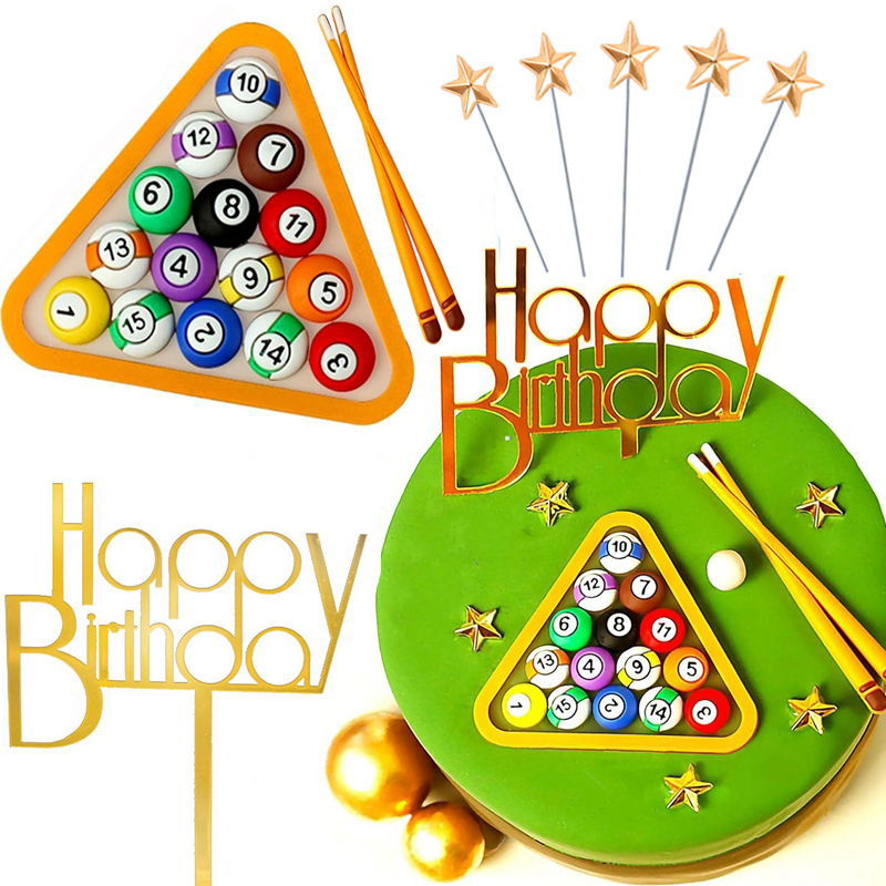 Billiard Ball Cake Decoration  - Table Tennis Kids 评论和价格