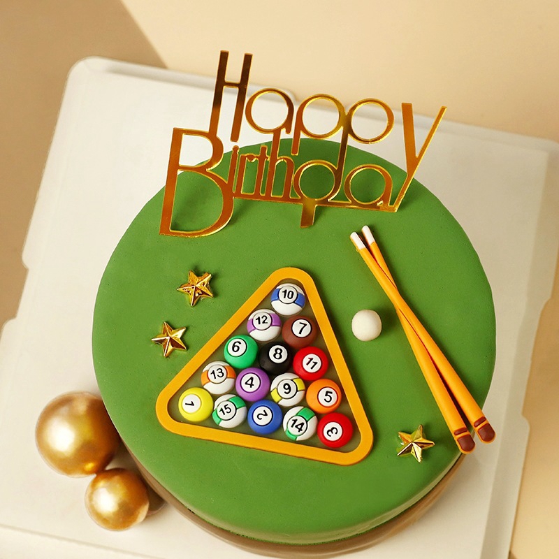 Billiard Ball Cake Decoration  - Table Tennis Kids 评论和价格