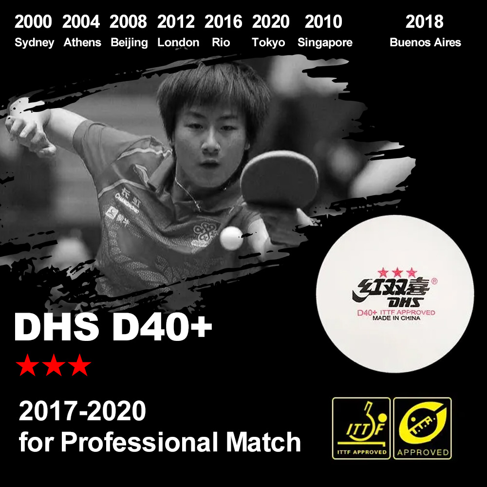 DHS D40+ DJ40+ Ping Pong Balls - Table Tennis Olympics 评论和价格